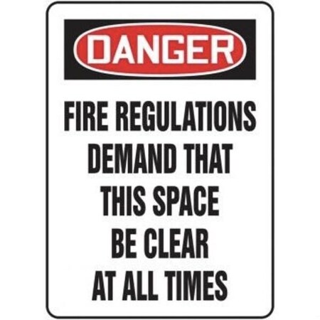 Accuform OSHA DANGER SAFETY SIGN FIRE MEXT103VP MEXT103VP
